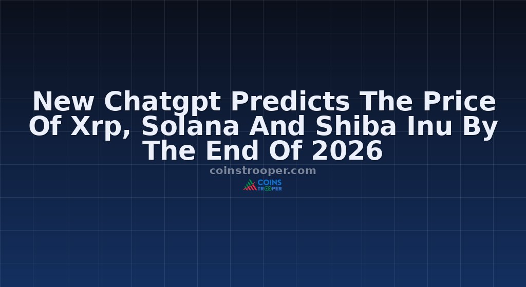 New Chatgpt Predicts The Price Of Xrp, Solana And Shiba Inu By The End Of 2026