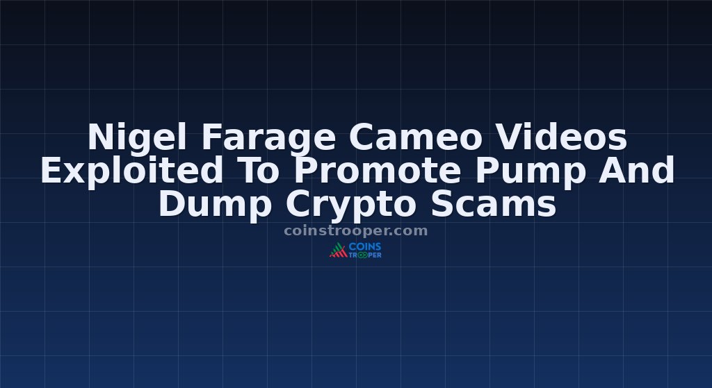 Nigel Farage Cameo Videos Exploited To Promote Pump And Dump Crypto Scams