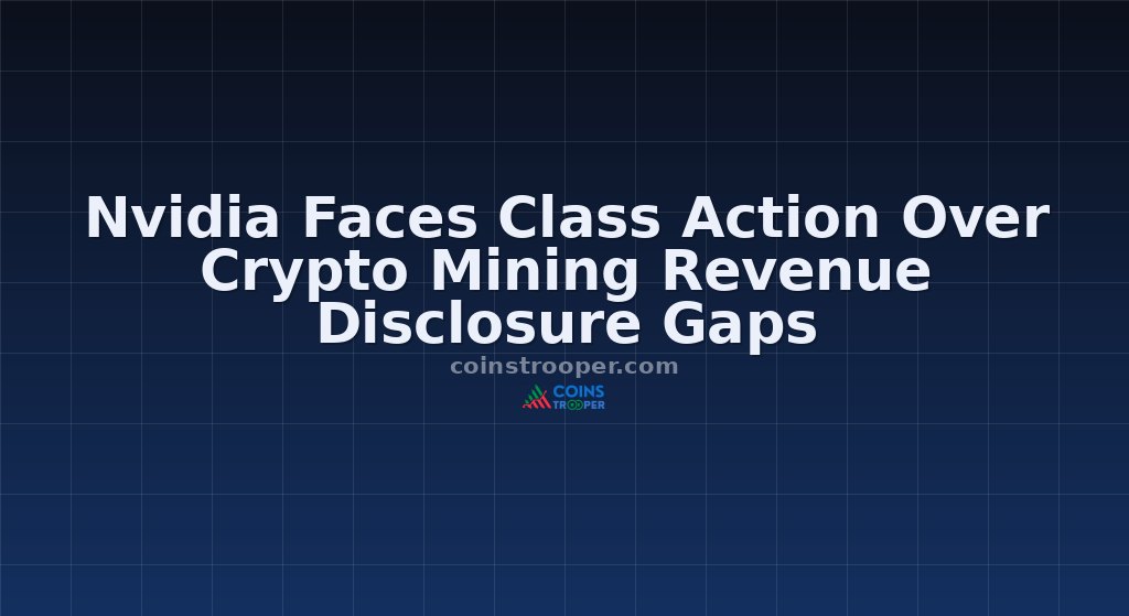 Nvidia Faces Class Action Over Crypto Mining Revenue Disclosure Gaps