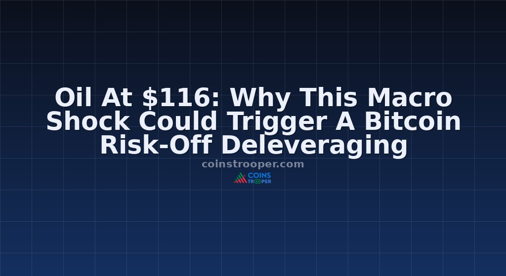 Oil At $116: Why This Macro Shock Could Trigger A Bitcoin Risk-Off Deleveraging