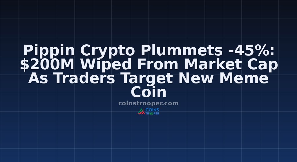 Pippin Crypto Plummets -45%: $200M Wiped From Market Cap As Traders Target New Meme Coin
