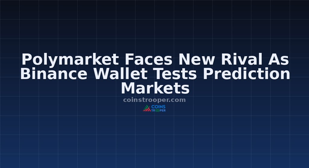 Polymarket Faces New Rival As Binance Wallet Tests Prediction Markets