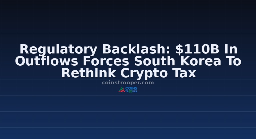 Regulatory Backlash: $110B In Outflows Forces South Korea To Rethink Crypto Tax