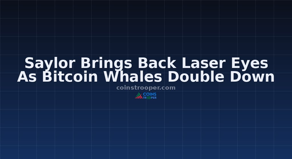 Saylor Brings Back Laser Eyes As Bitcoin Whales Double Down