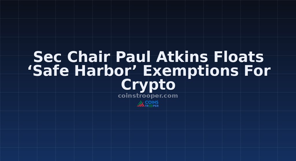 Sec Chair Paul Atkins Floats ‘Safe Harbor’ Exemptions For Crypto