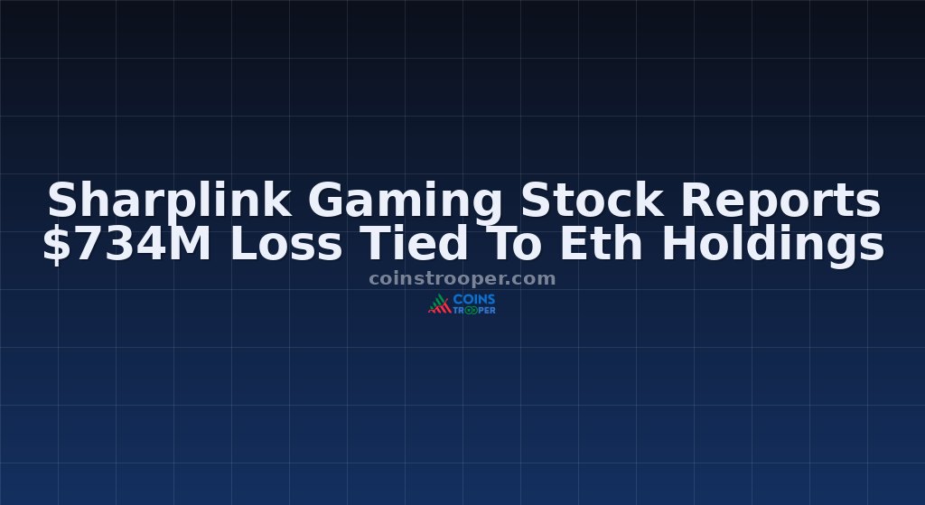 Sharplink Gaming Stock Reports $734M Loss Tied To Eth Holdings