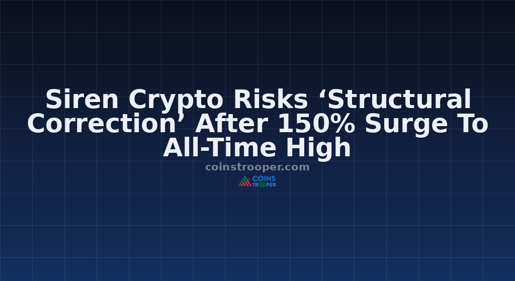 Siren Crypto Risks ‘Structural Correction’ After 150% Surge To All-Time High