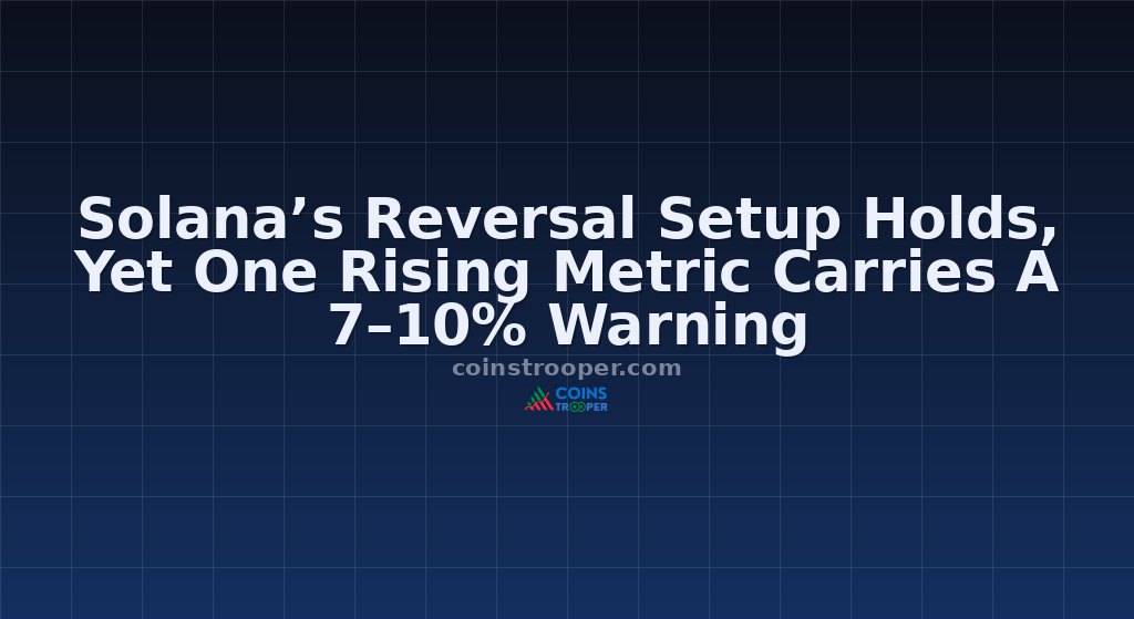 Solana’s Reversal Setup Holds, Yet One Rising Metric Carries A 7–10% Warning