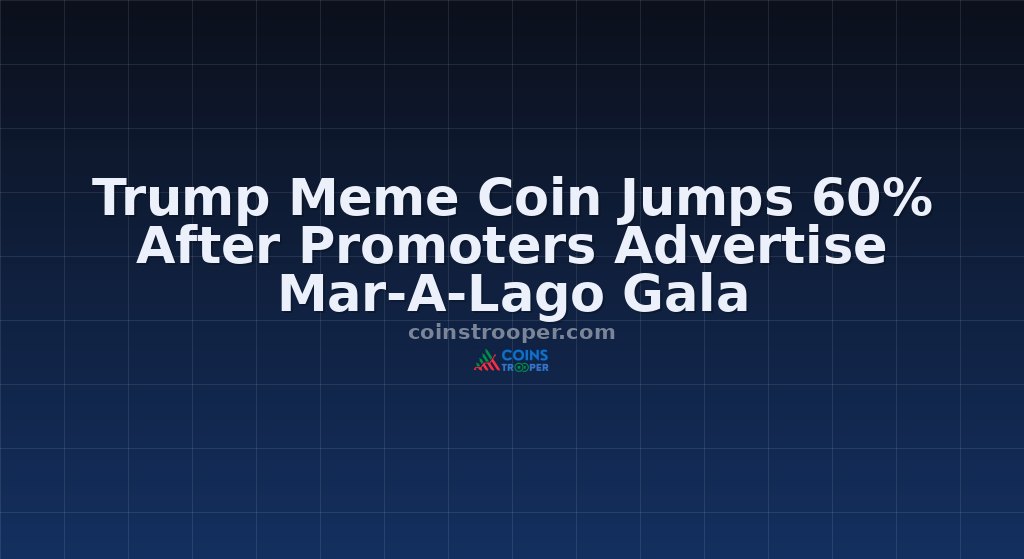 Trump Meme Coin Jumps 60% After Promoters Advertise Mar-A-Lago Gala