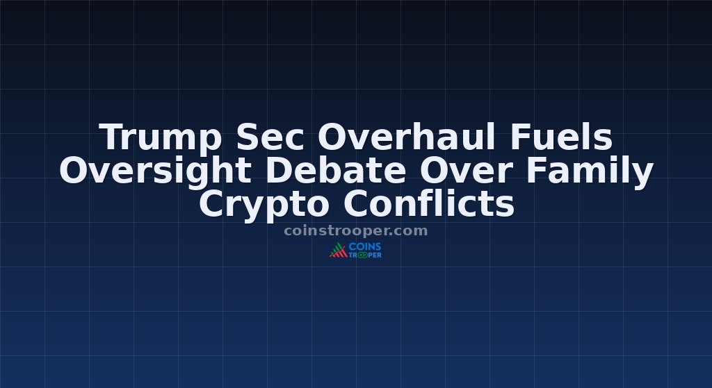 Trump Sec Overhaul Fuels Oversight Debate Over Family Crypto Conflicts