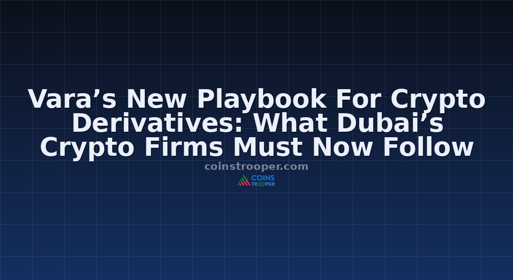 Vara’s New Playbook For Crypto Derivatives: What Dubai’s Crypto Firms Must Now Follow