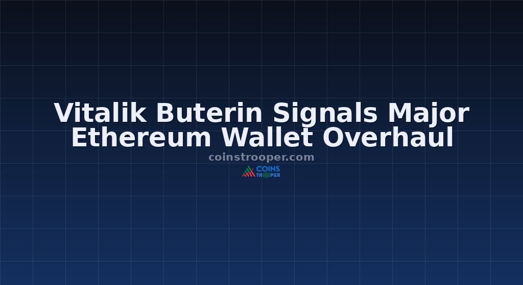Vitalik Buterin Signals Major Ethereum Wallet Overhaul