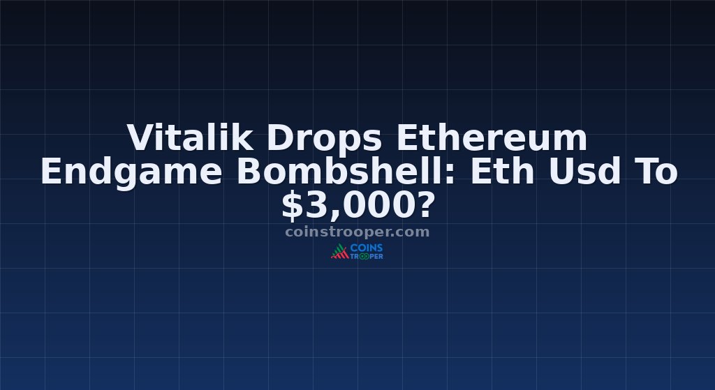 Vitalik Drops Ethereum Endgame Bombshell: Eth Usd To $3,000?