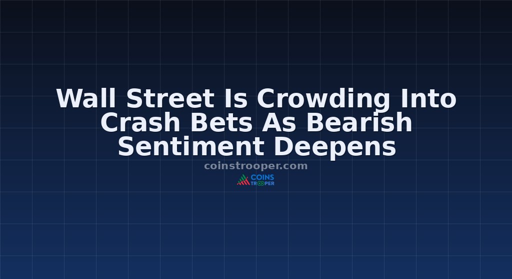 Wall Street Is Crowding Into Crash Bets As Bearish Sentiment Deepens
