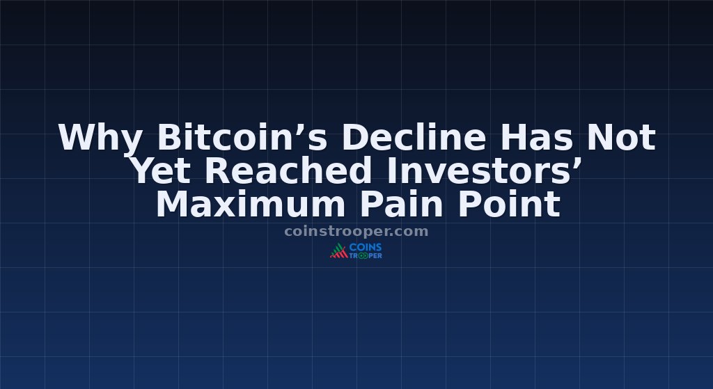 Why Bitcoin’s Decline Has Not Yet Reached Investors’ Maximum Pain Point