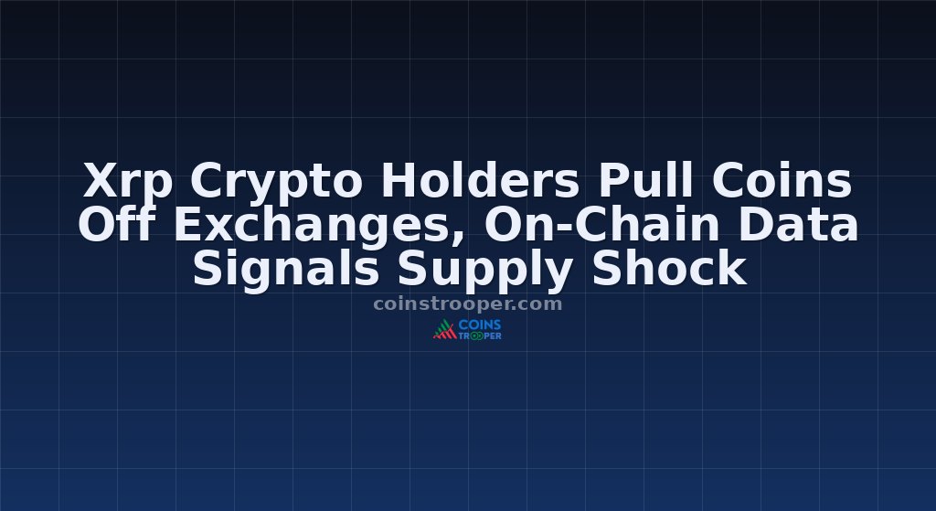 Xrp Crypto Holders Pull Coins Off Exchanges, On-Chain Data Signals Supply Shock