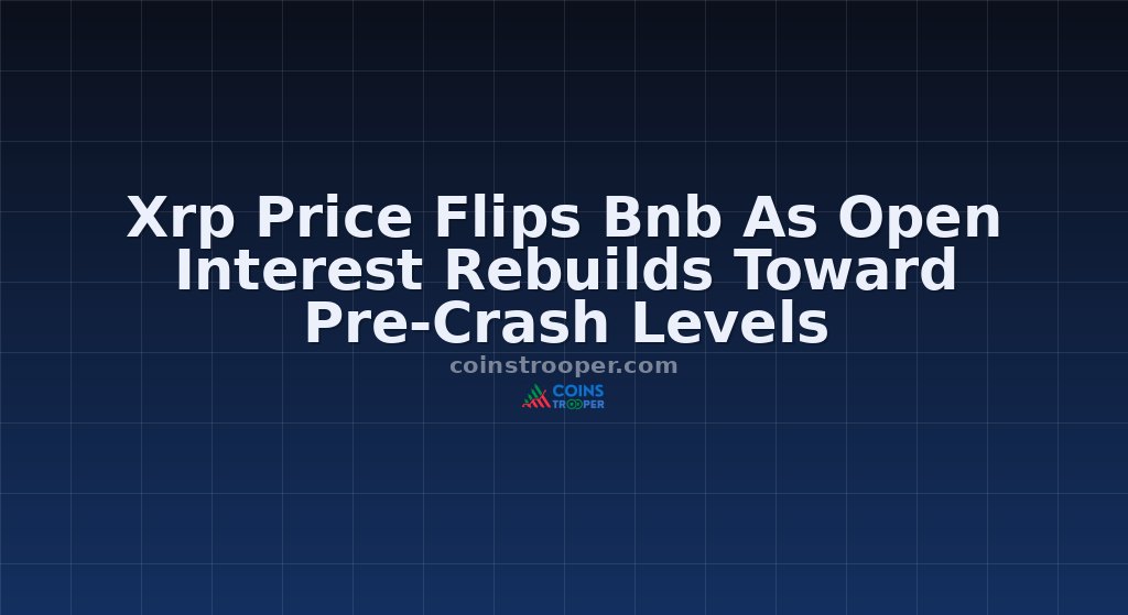 Xrp Price Flips Bnb As Open Interest Rebuilds Toward Pre-Crash Levels