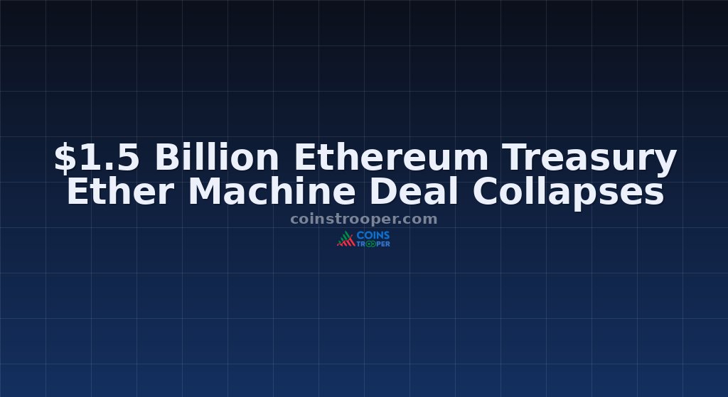$1.5 Billion Ethereum Treasury Ether Machine Deal Collapses