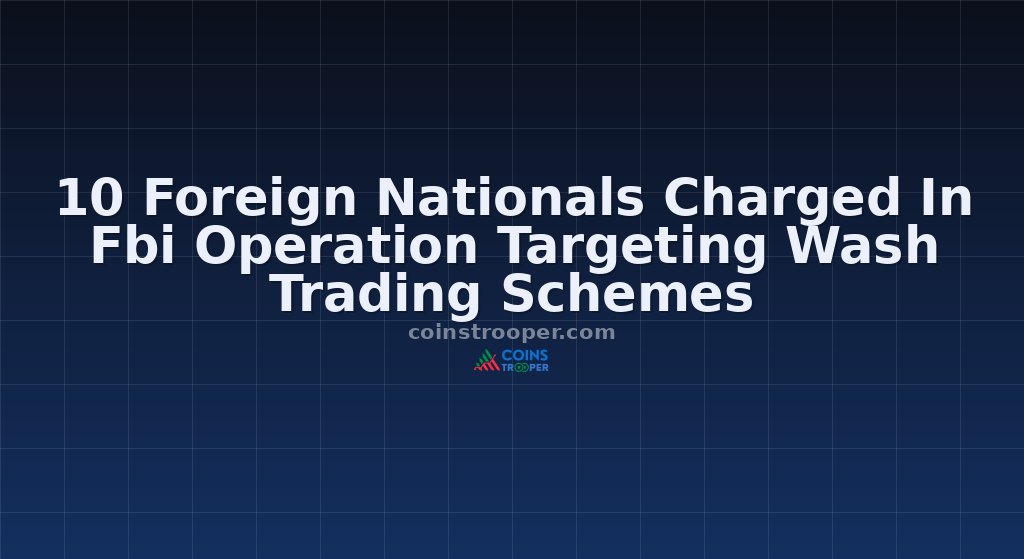10 Foreign Nationals Charged In Fbi Operation Targeting Wash Trading Schemes