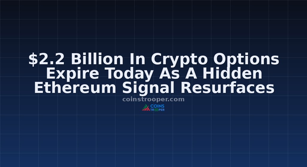 $2.2 Billion In Crypto Options Expire Today As A Hidden Ethereum Signal Resurfaces