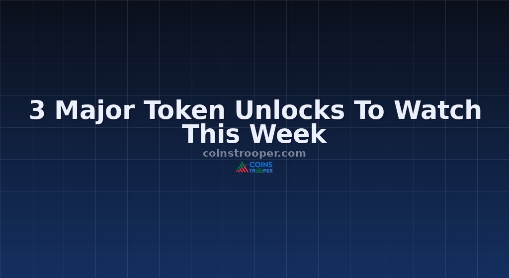 3 Major Token Unlocks To Watch This Week