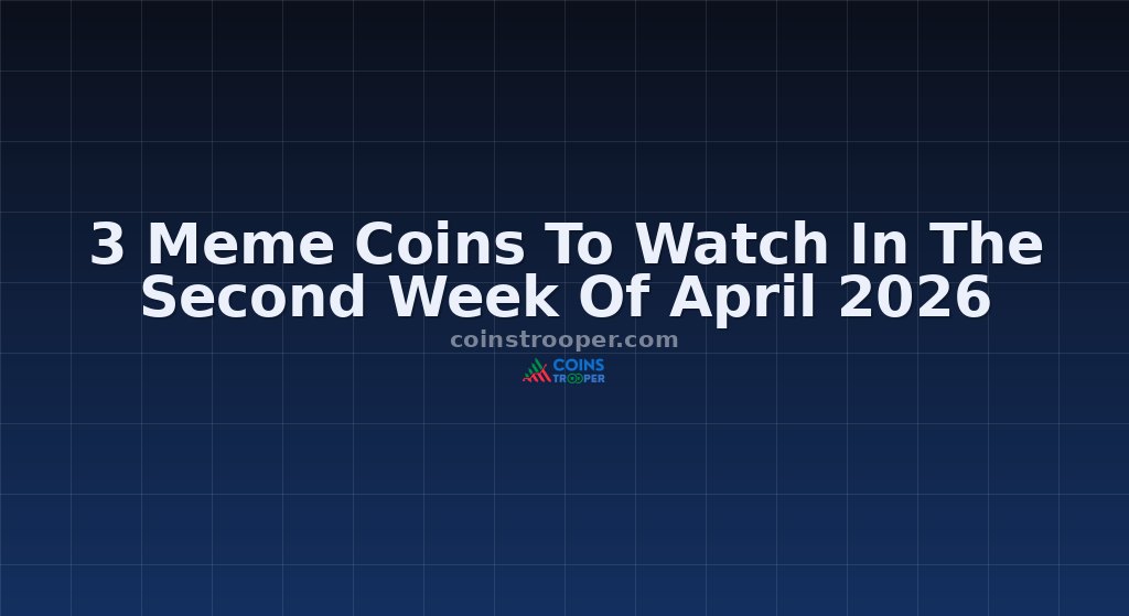 3 Meme Coins To Watch In The Second Week Of April 2026