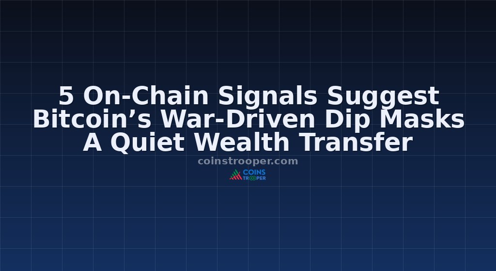5 On-Chain Signals Suggest Bitcoin’s War-Driven Dip Masks A Quiet Wealth Transfer