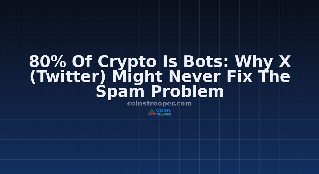 80% Of Crypto Is Bots: Why X (Twitter) Might Never Fix The Spam Problem