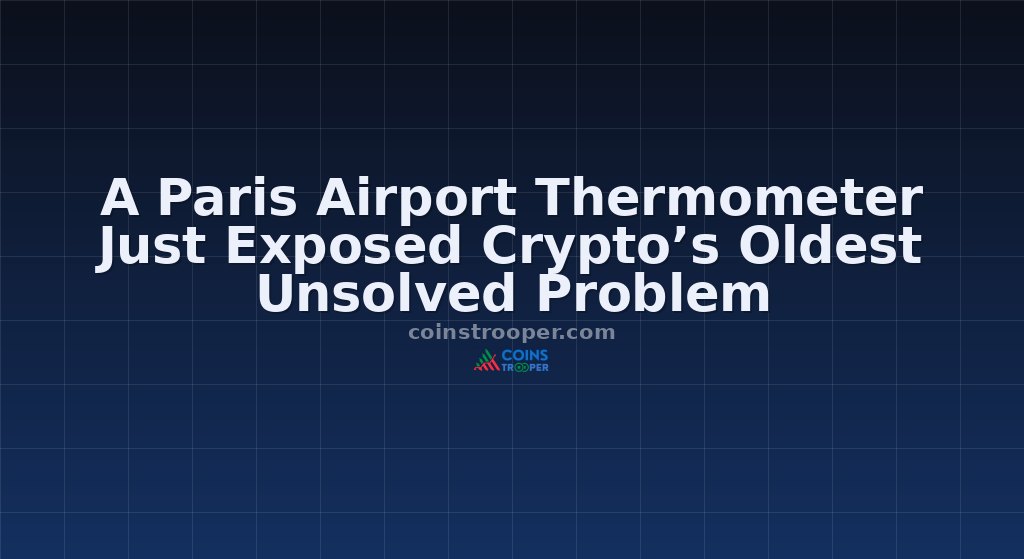 A Paris Airport Thermometer Just Exposed Crypto’s Oldest Unsolved Problem