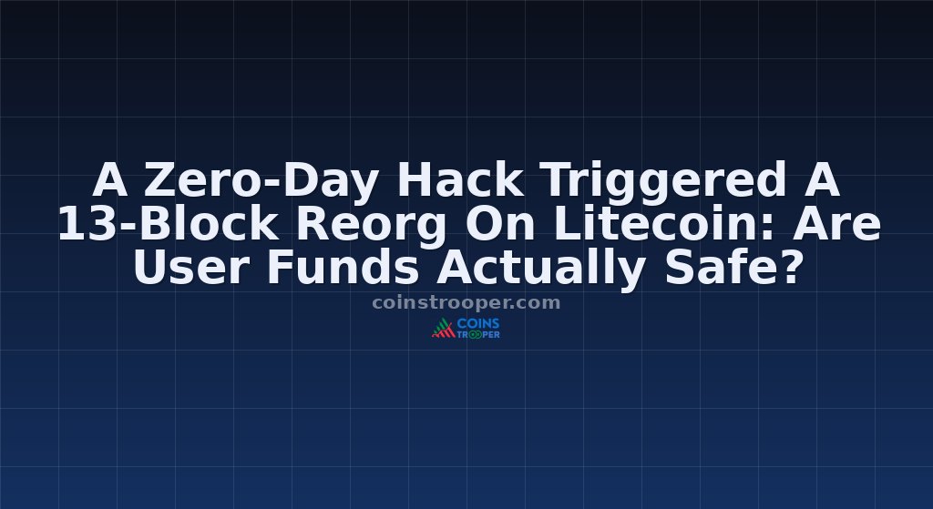 A Zero-Day Hack Triggered A 13-Block Reorg On Litecoin: Are User Funds Actually Safe?