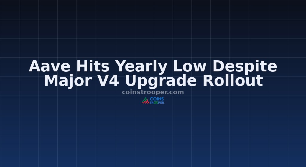 Aave Hits Yearly Low Despite Major V4 Upgrade Rollout
