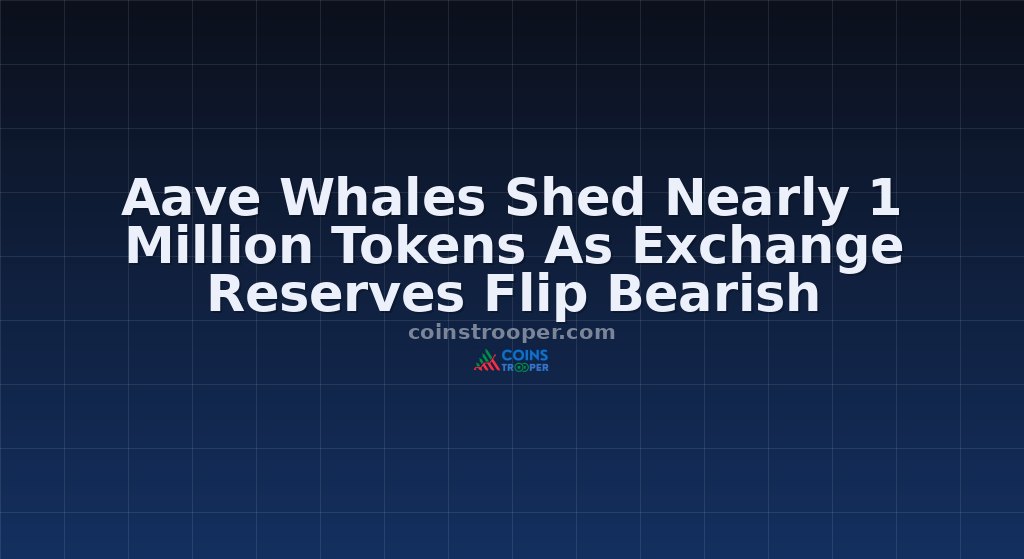 Aave Whales Shed Nearly 1 Million Tokens As Exchange Reserves Flip Bearish
