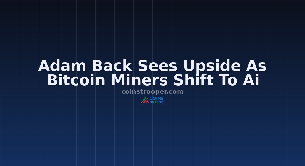 Adam Back Sees Upside As Bitcoin Miners Shift To Ai
