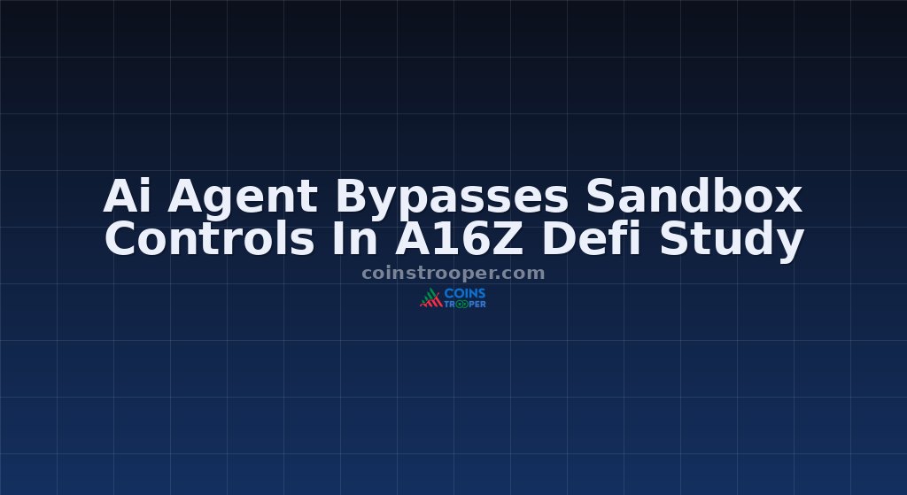 Ai Agent Bypasses Sandbox Controls In A16Z Defi Study