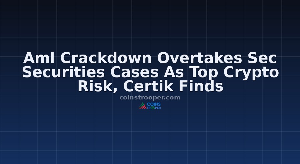 Aml Crackdown Overtakes Sec Securities Cases As Top Crypto Risk, Certik Finds