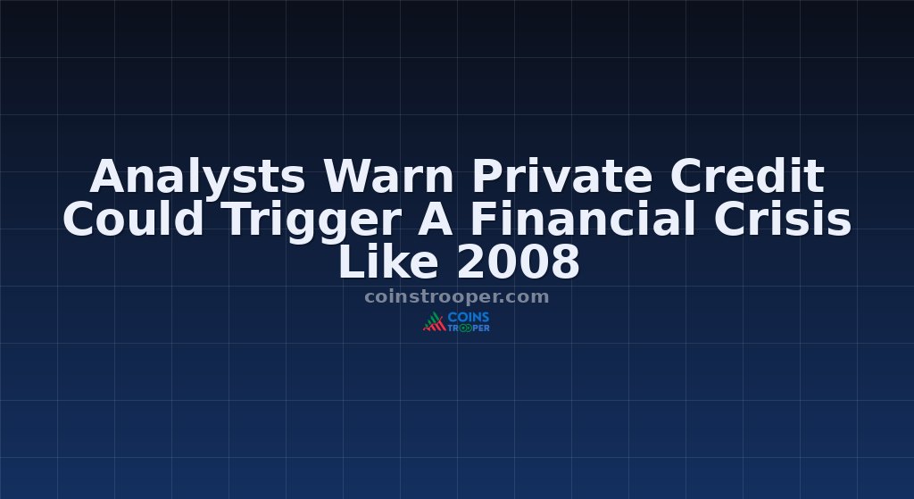 Analysts Warn Private Credit Could Trigger A Financial Crisis Like 2008 