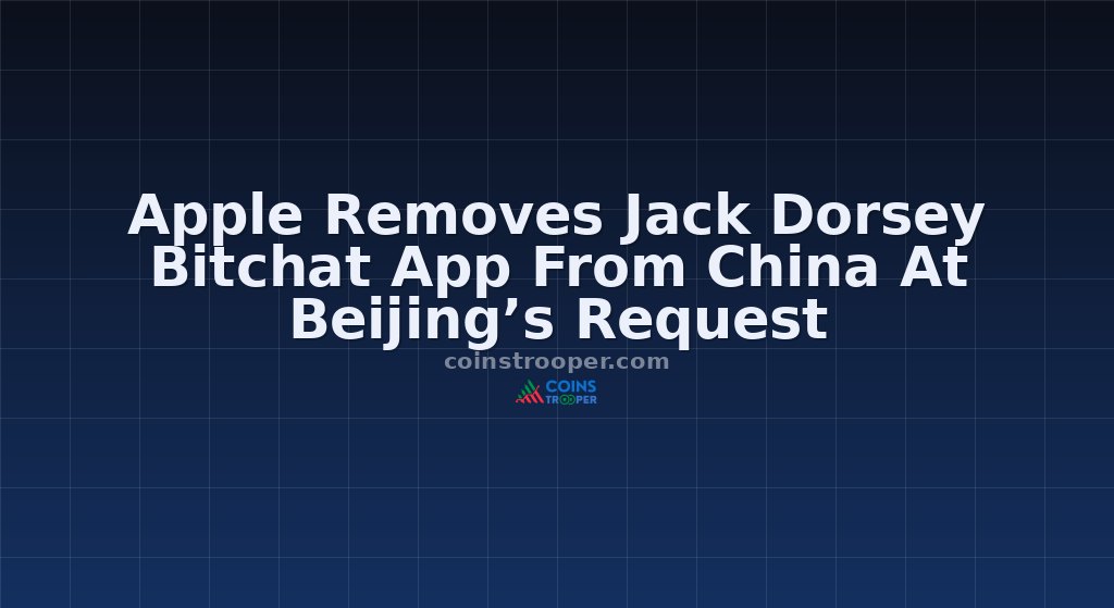 Apple Removes Jack Dorsey Bitchat App From China At Beijing’s Request