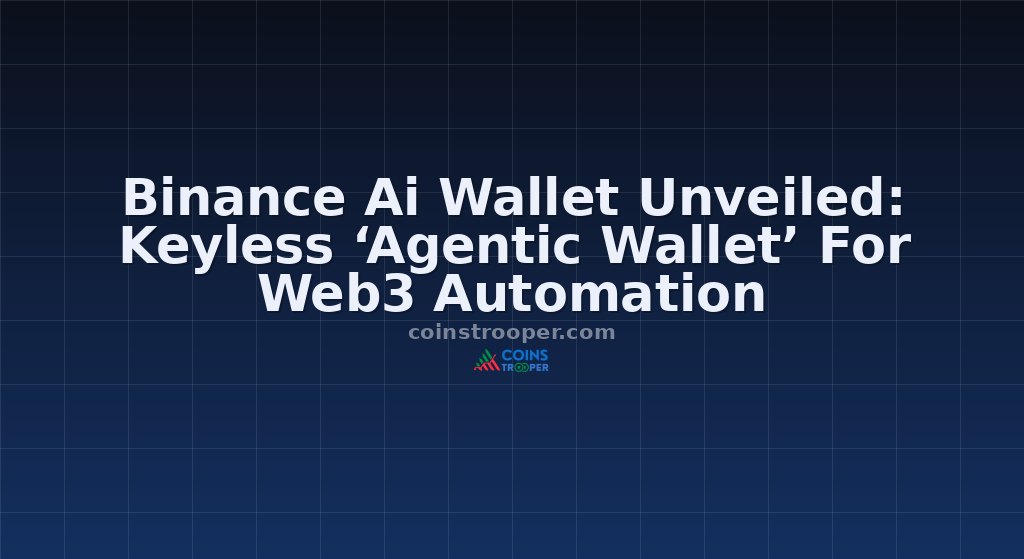 Binance Ai Wallet Unveiled: Keyless ‘Agentic Wallet’ For Web3 Automation