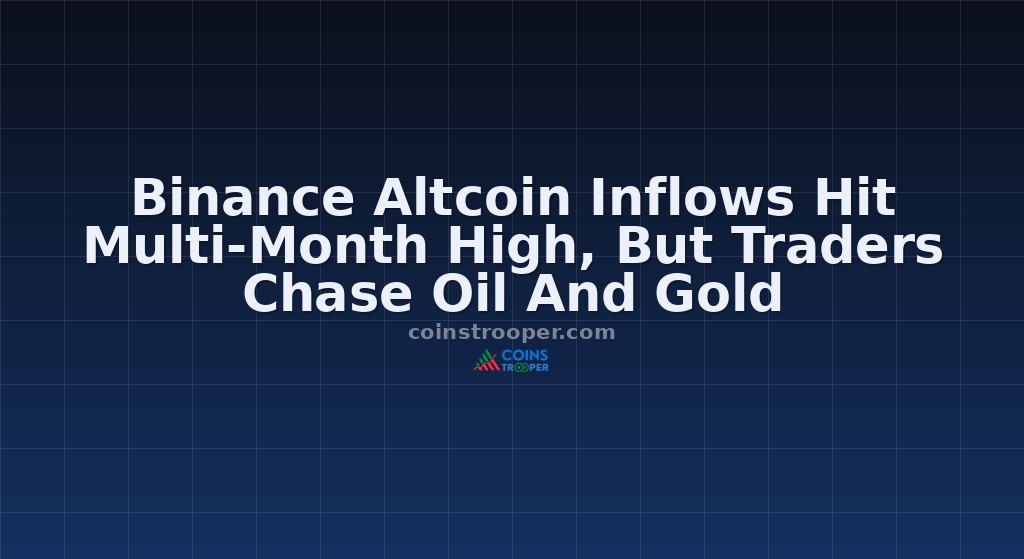 Binance Altcoin Inflows Hit Multi-Month High, But Traders Chase Oil And Gold