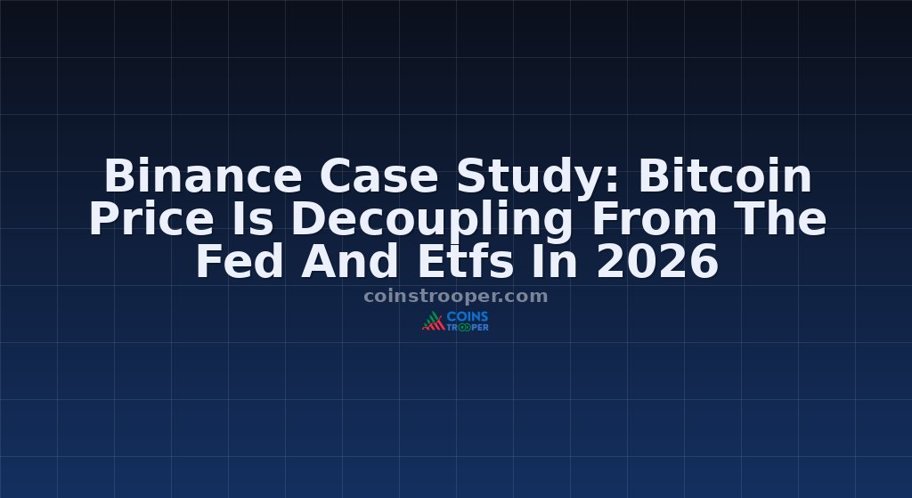 Binance Case Study: Bitcoin Price Is Decoupling From The Fed And Etfs In 2026