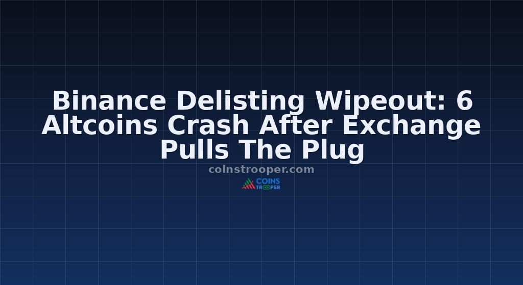 Binance Delisting Wipeout: 6 Altcoins Crash After Exchange Pulls The Plug