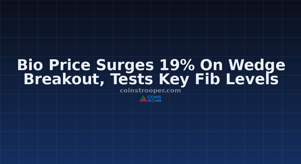 Bio Price Surges 19% On Wedge Breakout, Tests Key Fib Levels