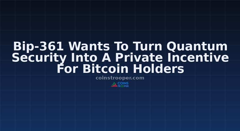 Bip-361 Wants To Turn Quantum Security Into A Private Incentive For Bitcoin Holders
