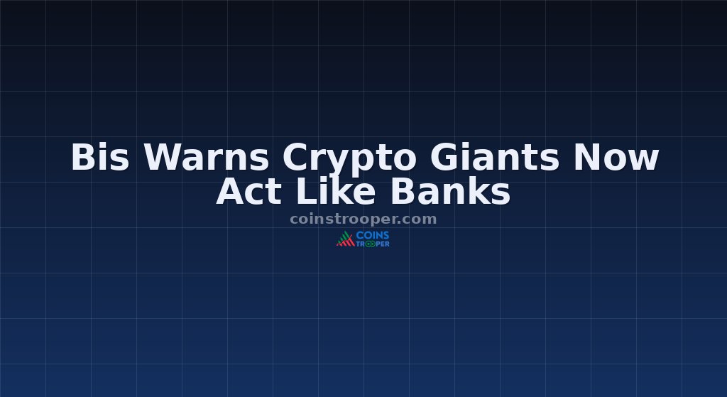 Bis Warns Crypto Giants Now Act Like Banks