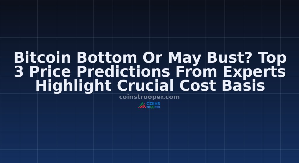 Bitcoin Bottom Or May Bust? Top 3 Price Predictions From Experts Highlight Crucial Cost Basis