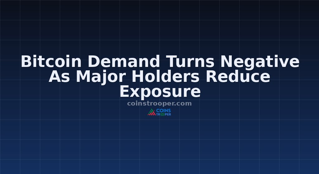 Bitcoin Demand Turns Negative As Major Holders Reduce Exposure