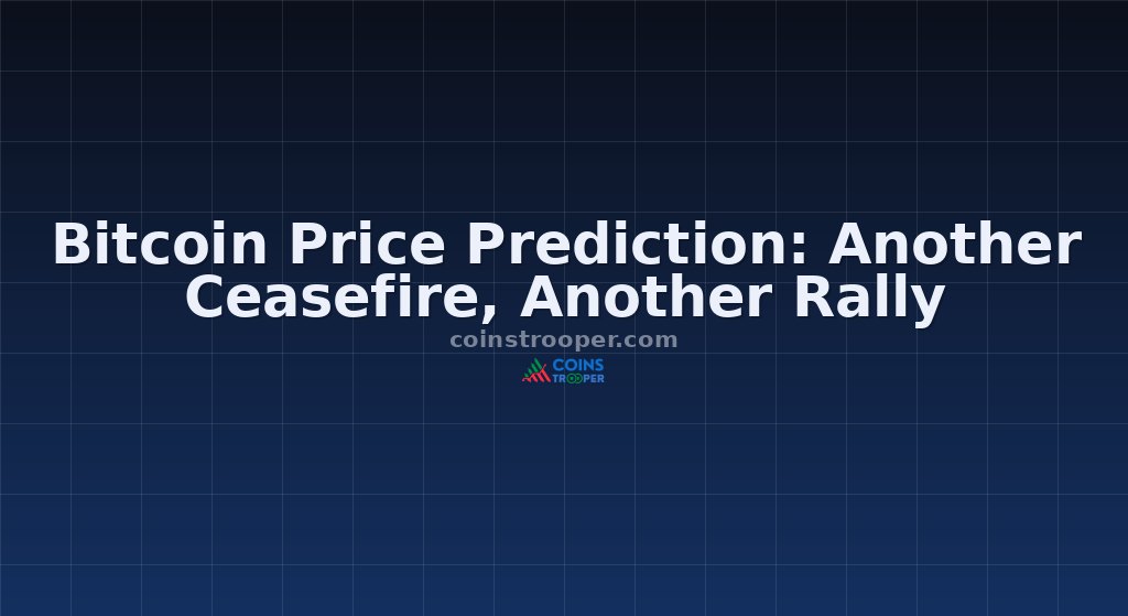 Bitcoin Price Prediction: Another Ceasefire, Another Rally