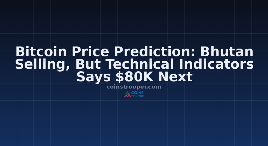 Bitcoin Price Prediction: Bhutan Selling, But Technical Indicators Says $80K Next