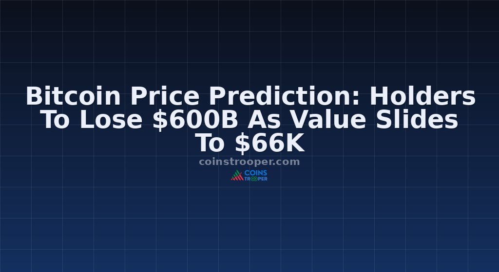 Bitcoin Price Prediction: Holders To Lose $600B As Value Slides To $66K
