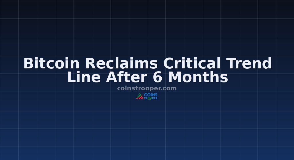 Bitcoin Reclaims Critical Trend Line After 6 Months